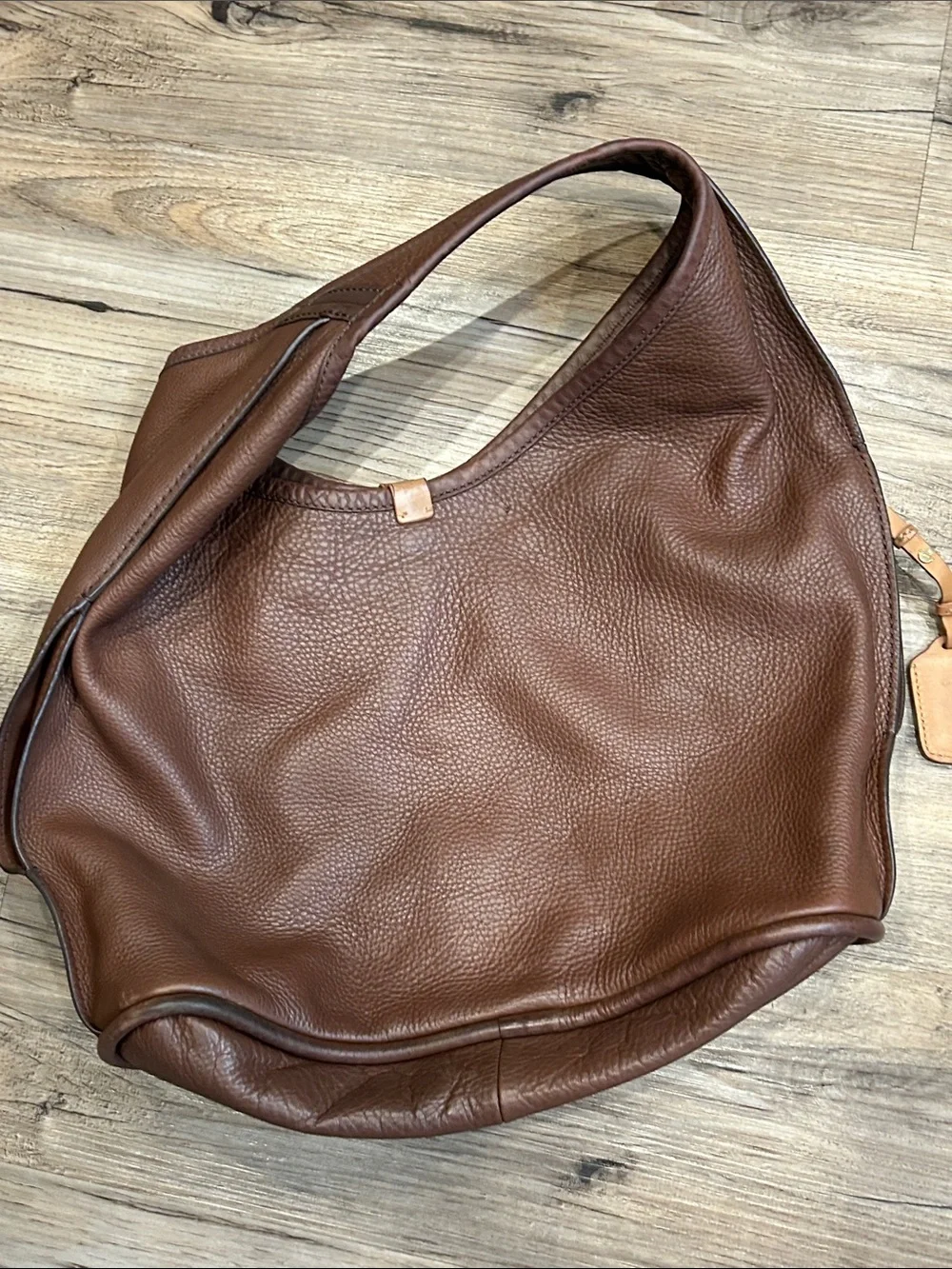 UGG Brown Leather Hobo Shoulder Bag